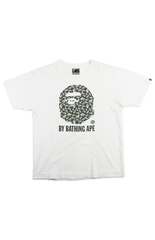 Bape Paisley Green Big Ape Tee White