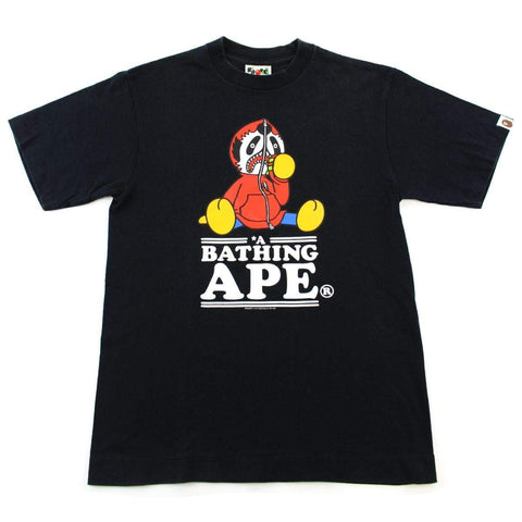 T-shirt Bape Panda Shark noir avec texte