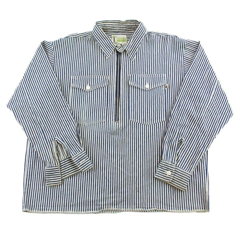 Chemise demi-fermeture éclair à rayures Bape