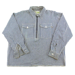 Chemise demi-fermeture éclair à rayures Bape