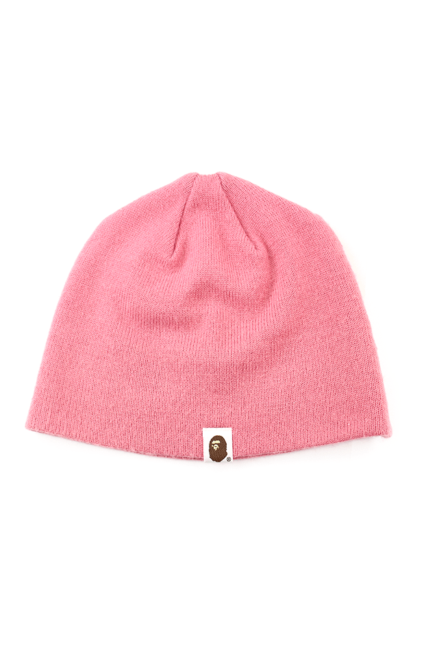 Bape gold text Pink Beanie - SaruGeneral