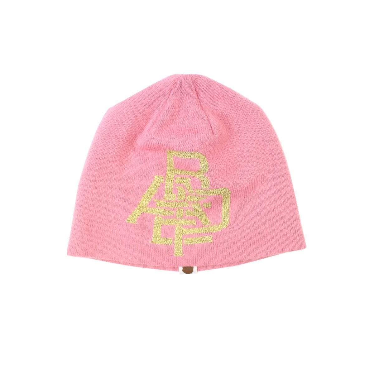Bape text Pink Beanie - SaruGeneral