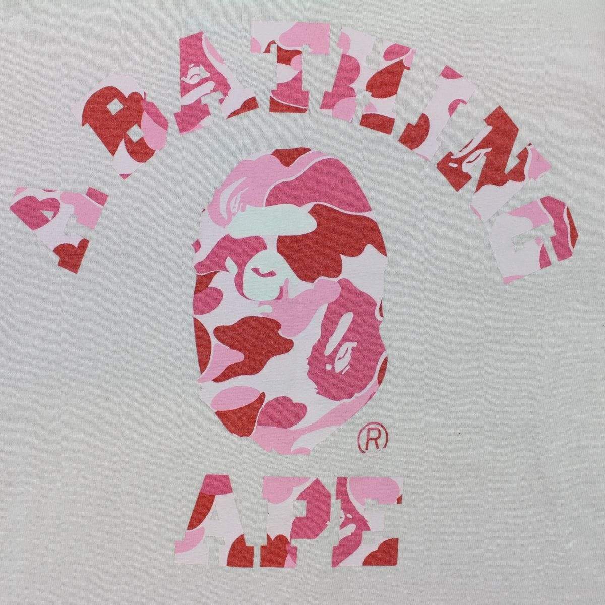 Bape Pink Camo College Logo Tee Pink - SaruGeneral