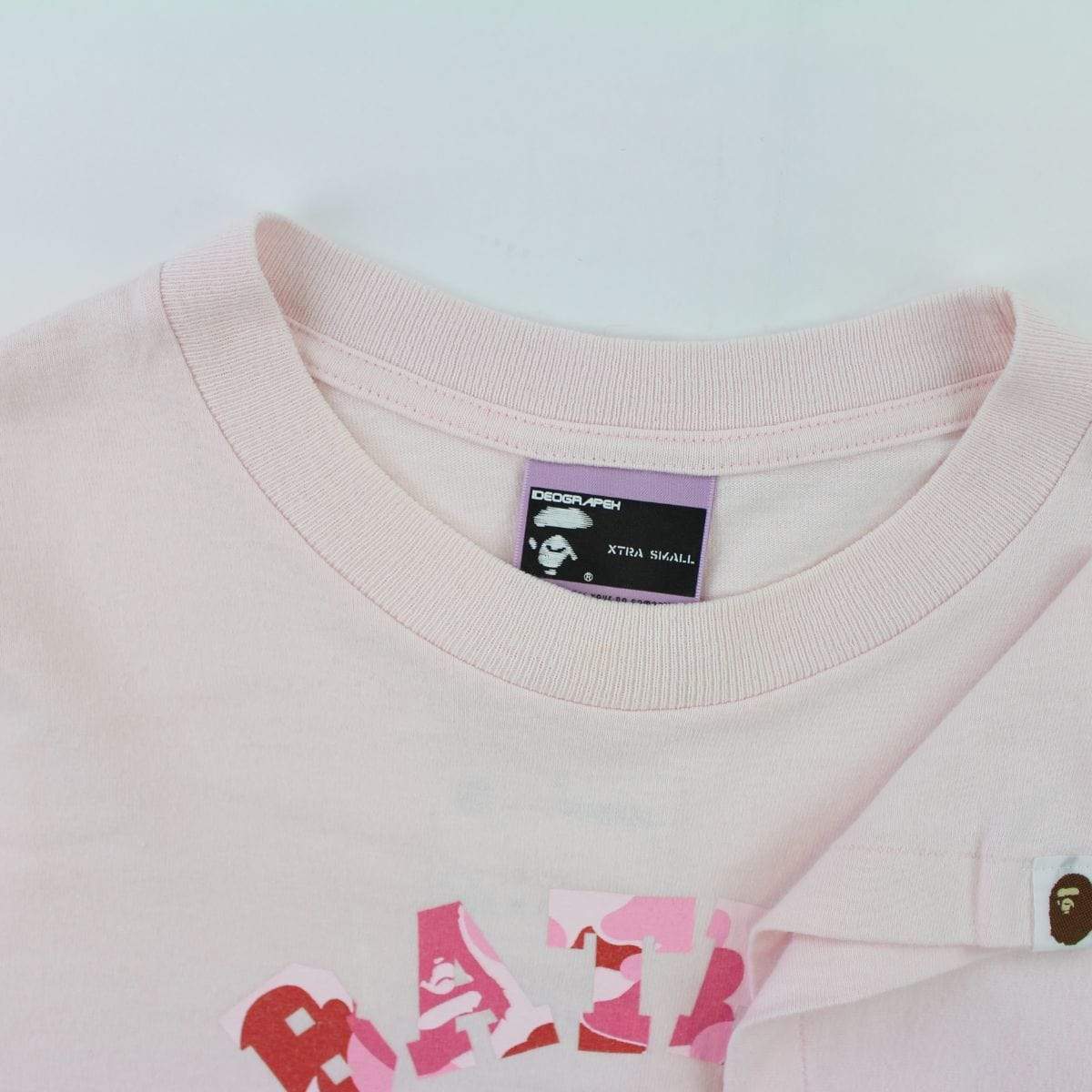 Bape Pink Camo College Logo Tee Pink - SaruGeneral