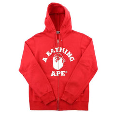 Sweat à capuche rouge avec logo Bape Pirate Store College