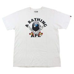 T-shirt à manches longues avec logo Bape Pirate Store blanc