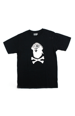 T-shirt Bape Pirate Store avec logo Crossbones Ape noir