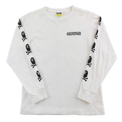 Bape Pirate Store Crossbones LS Blanc