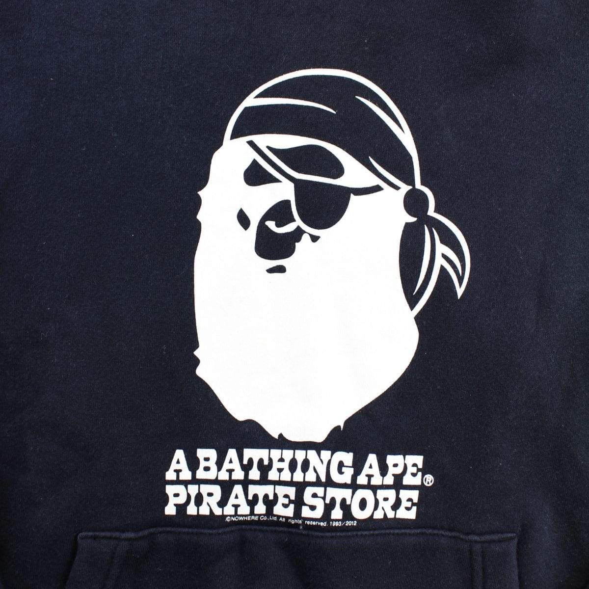 Bape Pirate Store Big ape Logo Hoodie Black - SaruGeneral