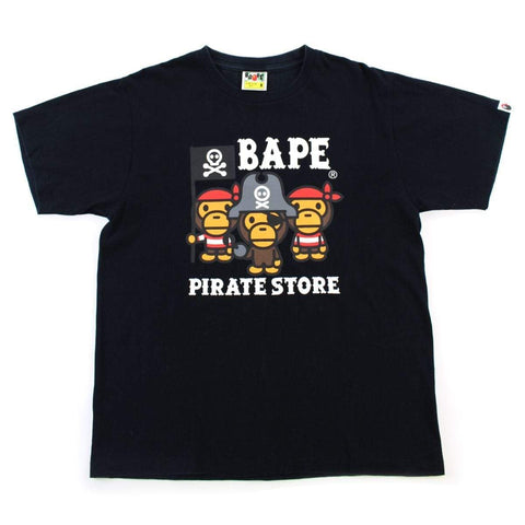 T-shirt Bape Pirate Store Milo Figures Noir