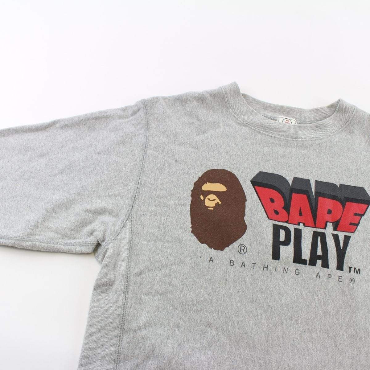 Bape Play Big Ape Crewneck Grey - SaruGeneral