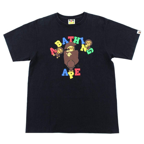 T-shirt Bape Primary Colours Baby Milo College avec logo noir