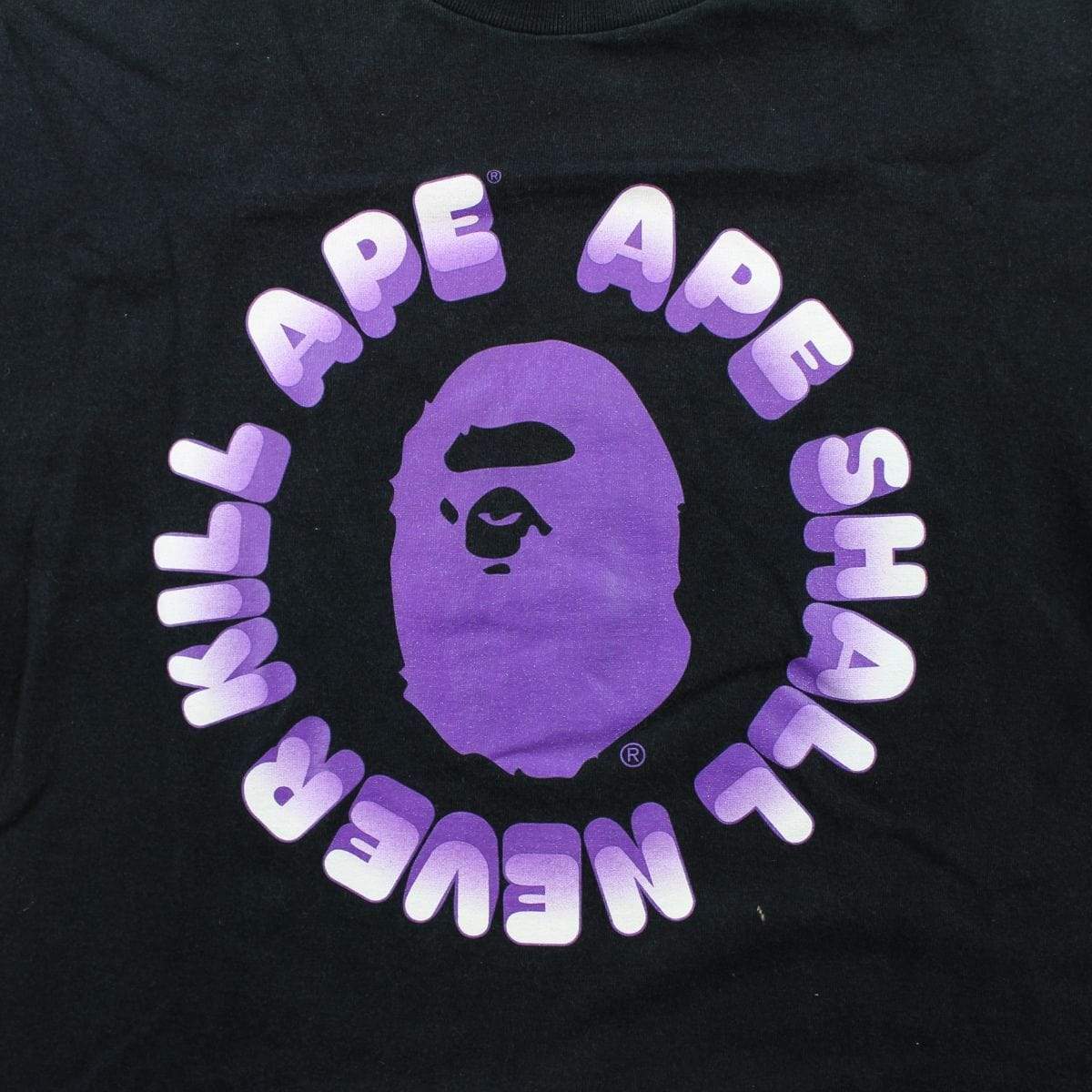 Bape Purple A.S.N.K.A big ape Logo LS Black - SaruGeneral
