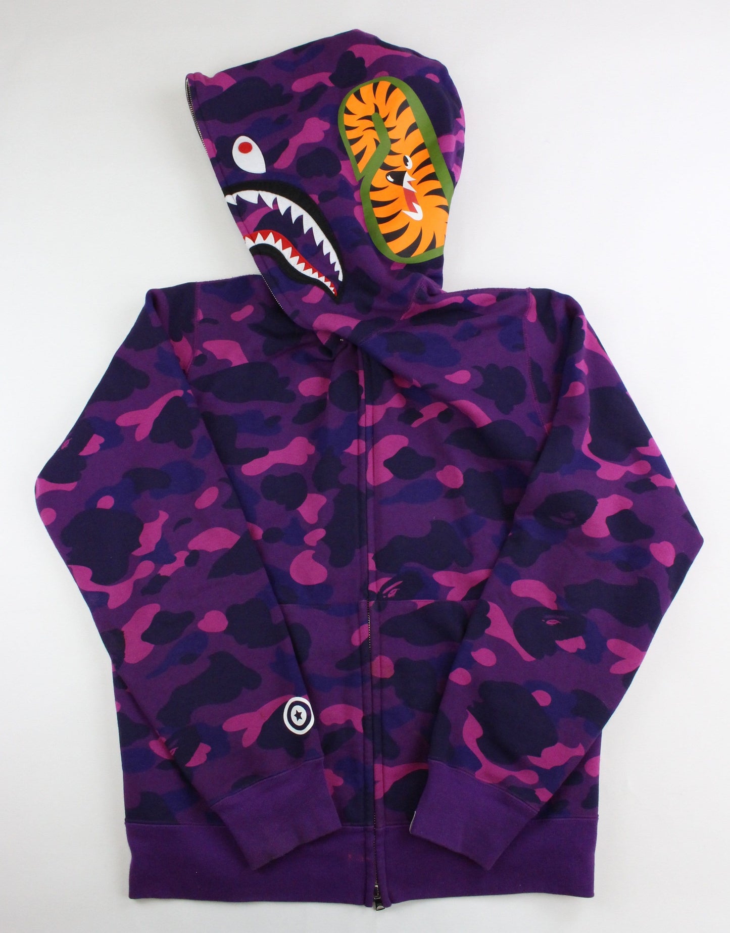 Bape Purple Camo Shark Hoodie - SaruGeneral