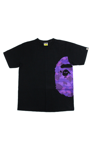 T-shirt Bape Purple Camo Side Big Ape noir