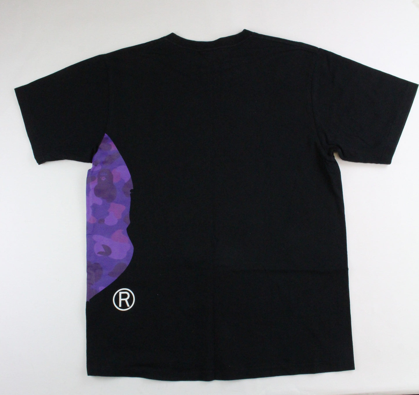 Bape Purple Camo Side Big Ape Tee Black - SaruGeneral