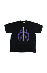 T-shirt Bape Purple Foil Shark Face noir