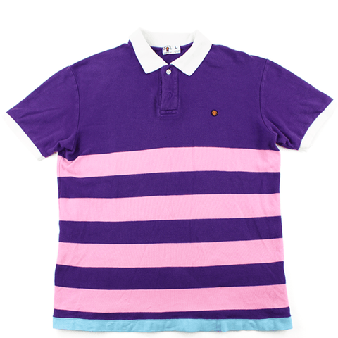 Polo Baby Milo violet et rose Bape