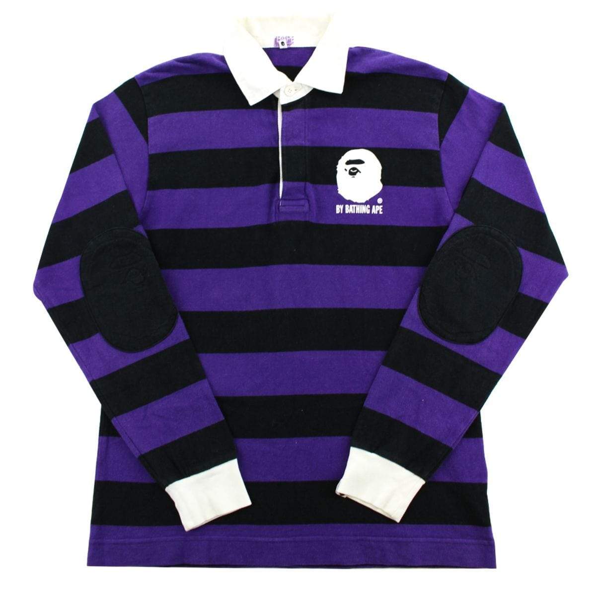 Bape Purple Stripe Point Head Rugby LS - SaruGeneral
