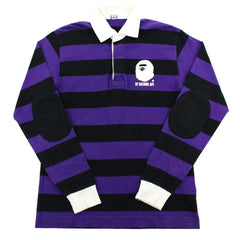 Maillot de rugby à manches longues Bape Purple Stripe Point Head