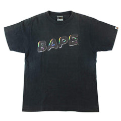 T-shirt Bape Rainbow Bubble Text noir