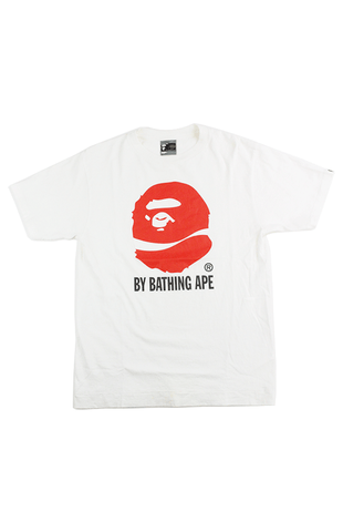 T-shirt à rayures blanches avec logo Big Ape de Bape Cola