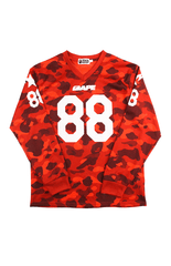 Maillot Bape Red Camo 88 à manches longues