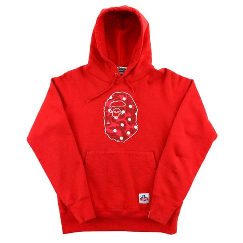 Sweat à capuche Bape Red Camo Polkadot Big Ape avec logo rouge