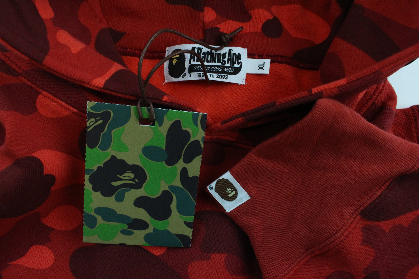 Bape Red Camo Pullover Shark Hoodie Red - SaruGeneral