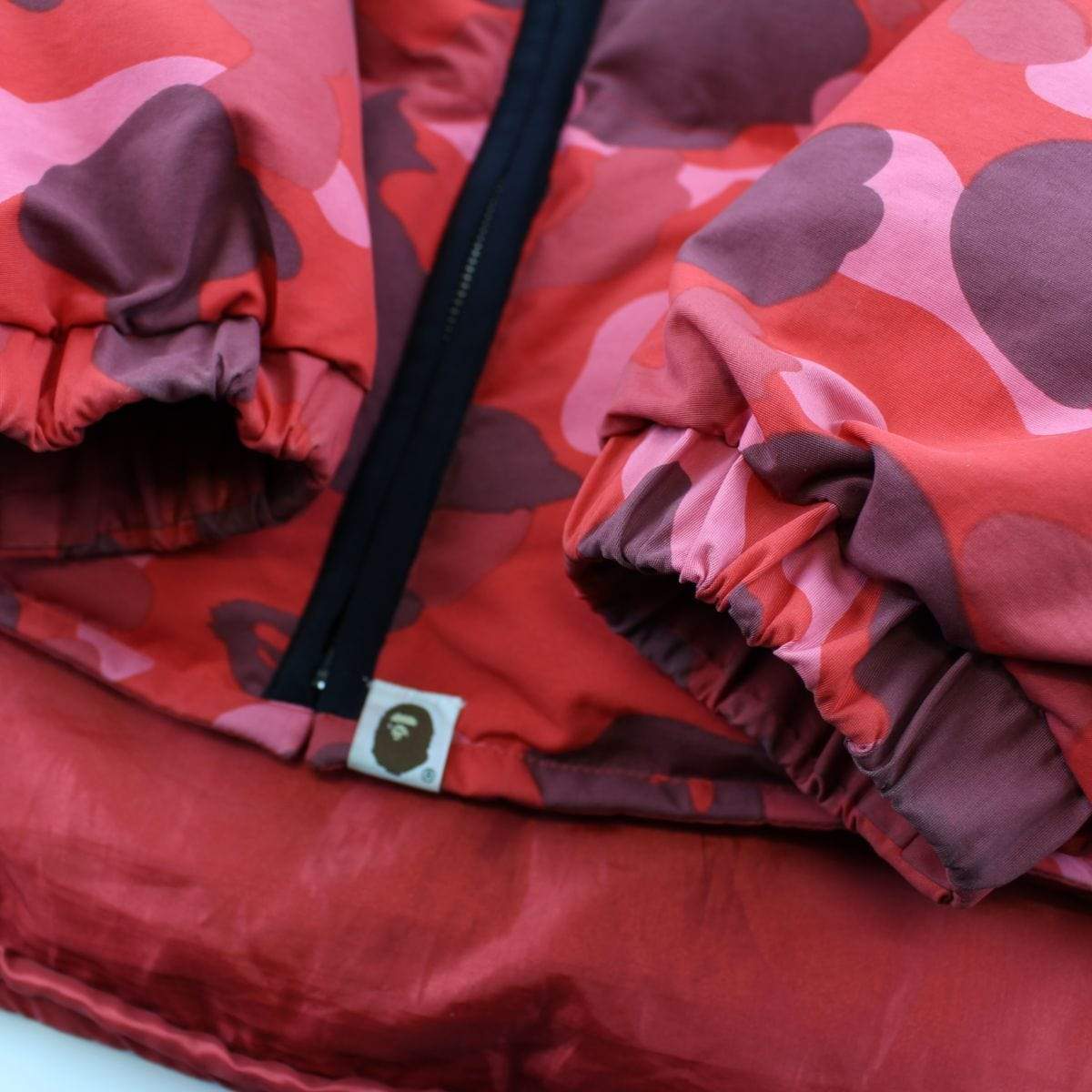 Bape Red Camo Reversible Puffer Jacket - SaruGeneral