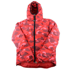 Doudoune réversible camouflage rouge Bape