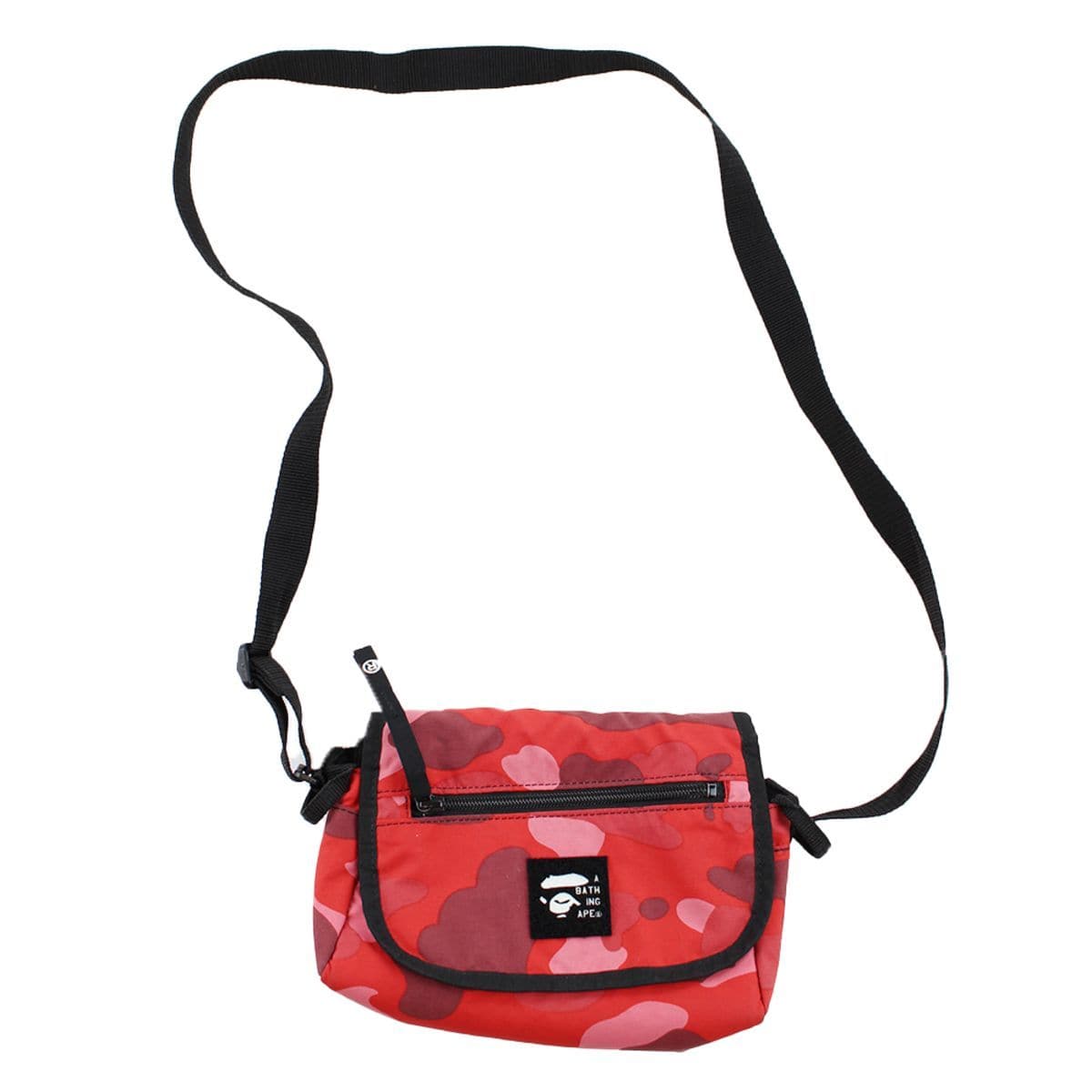 Bape Red Camo Side Bag - SaruGeneral