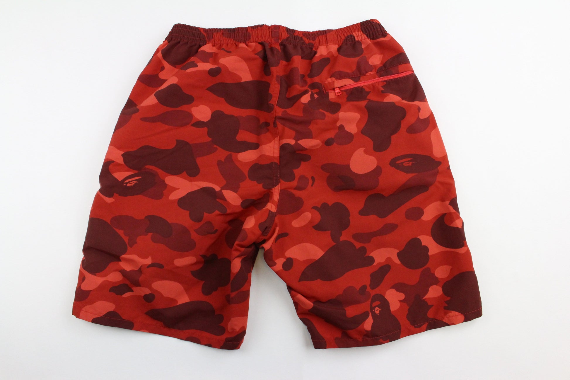 Bape Red Camo Beach Shorts - SaruGeneral