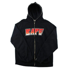 Bape Red Gradient Kiss Logo Zip complet Noir