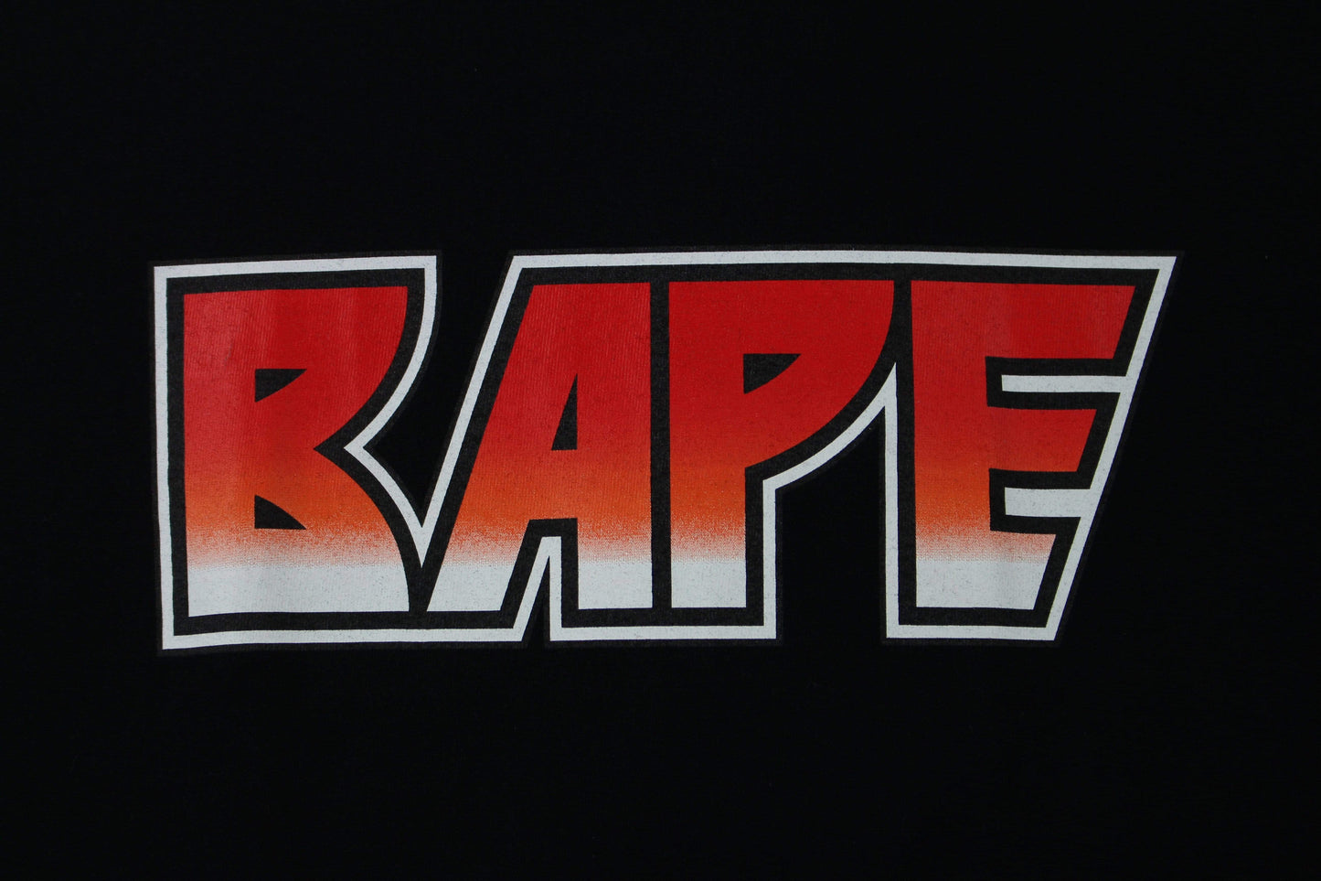 Bape Red Kiss Text Tee Black - SaruGeneral