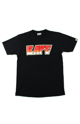 T-shirt Bape Red Kiss Text noir