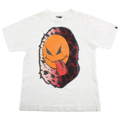 T-shirt Bape rouge imprimé léopard avec logo Big Ape blanc