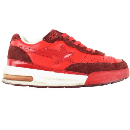 Bape Roadsta en daim rouge