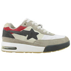 Bape Roadsta Suede Gris Blanc Rouge