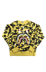 Bape Shark Face 1st Yellow Camo Crew