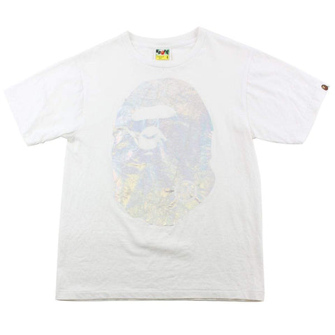 T-shirt Bape Silver Foil Big Ape avec logo blanc