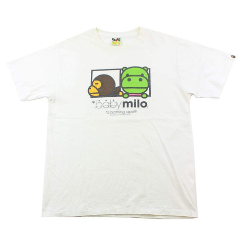 T-shirt Bape Sleeping Baby Milo & Hippo blanc