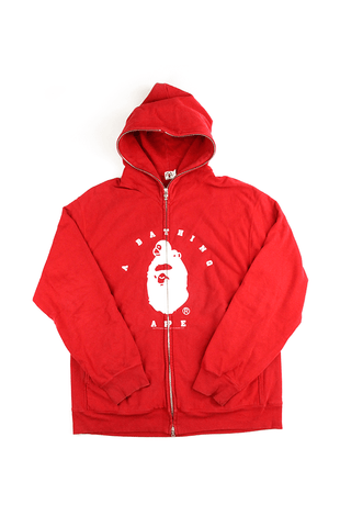 Sweat à capuche Bape Sleeping Milo Big Ape rouge