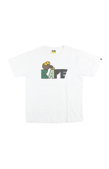 T-shirt Bape Sleeping Milo vert avec texte blanc