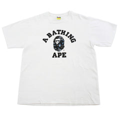 Bape Space Camo College Logo Tee White