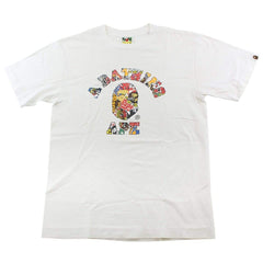 T-shirt blanc avec logo Bape Sticker Bomb College