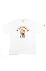 Bape Sticker bomb College Logo Tee White