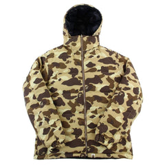 Doudoune réversible Bape Desert Camo en cuir noir