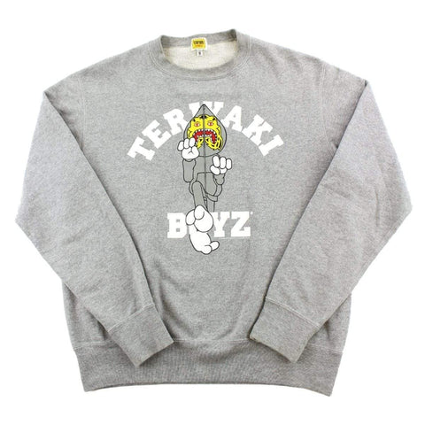 Pull ras du cou Bape Teriyaki pour garçon avec motif requin, gris