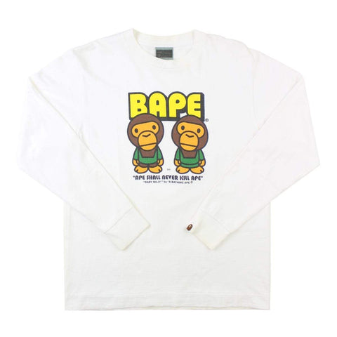 Bape Milo Generals LS Blanc